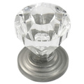 Laurey 1" Acrystal Knob, Acrylic Satin w/ Pewter Base 82059